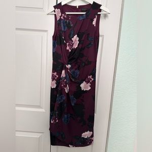 Donna Karan Purple Floral Dress